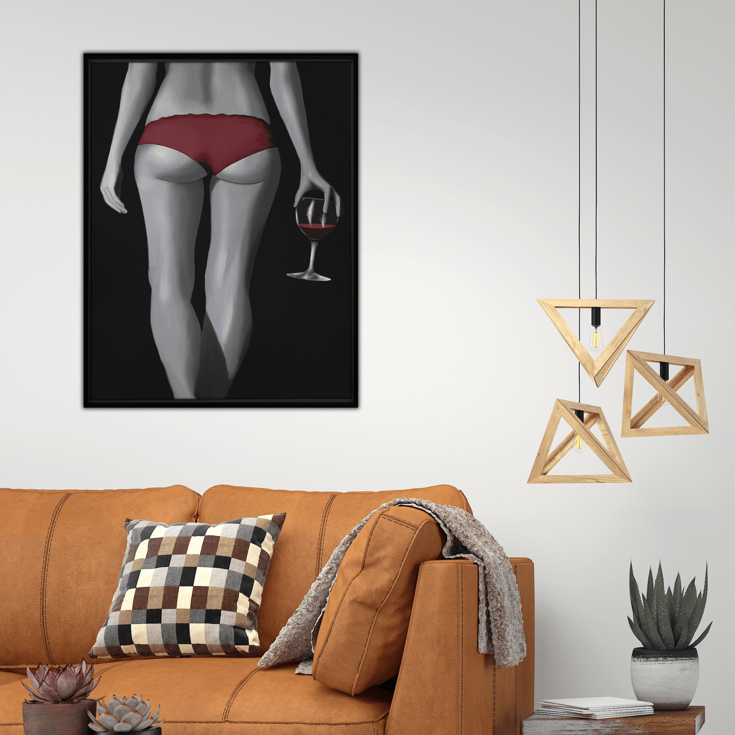 Contemporary Framed Foxy Art Print In Multi-Colour