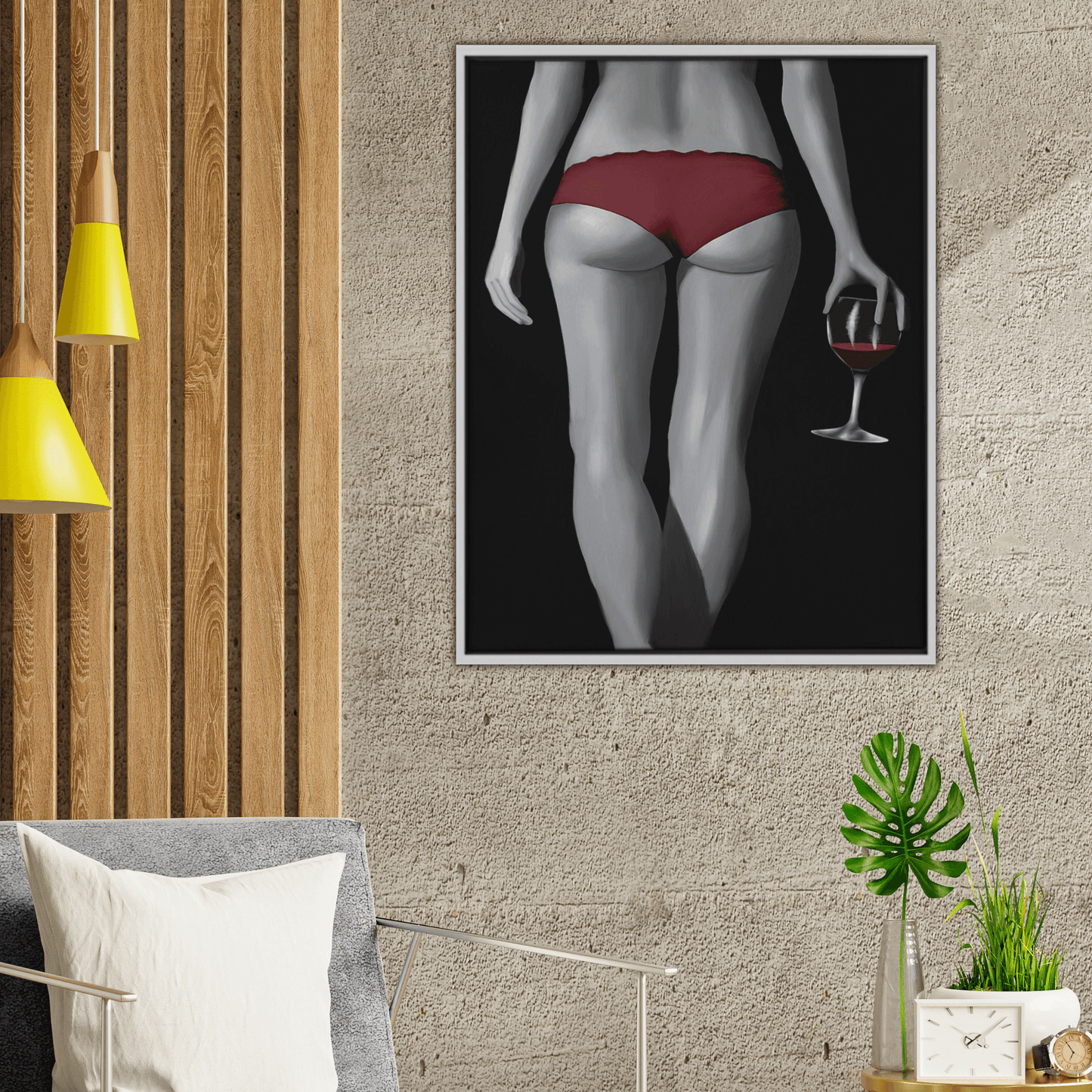 Contemporary Framed Foxy Art Print In Multi-Colour
