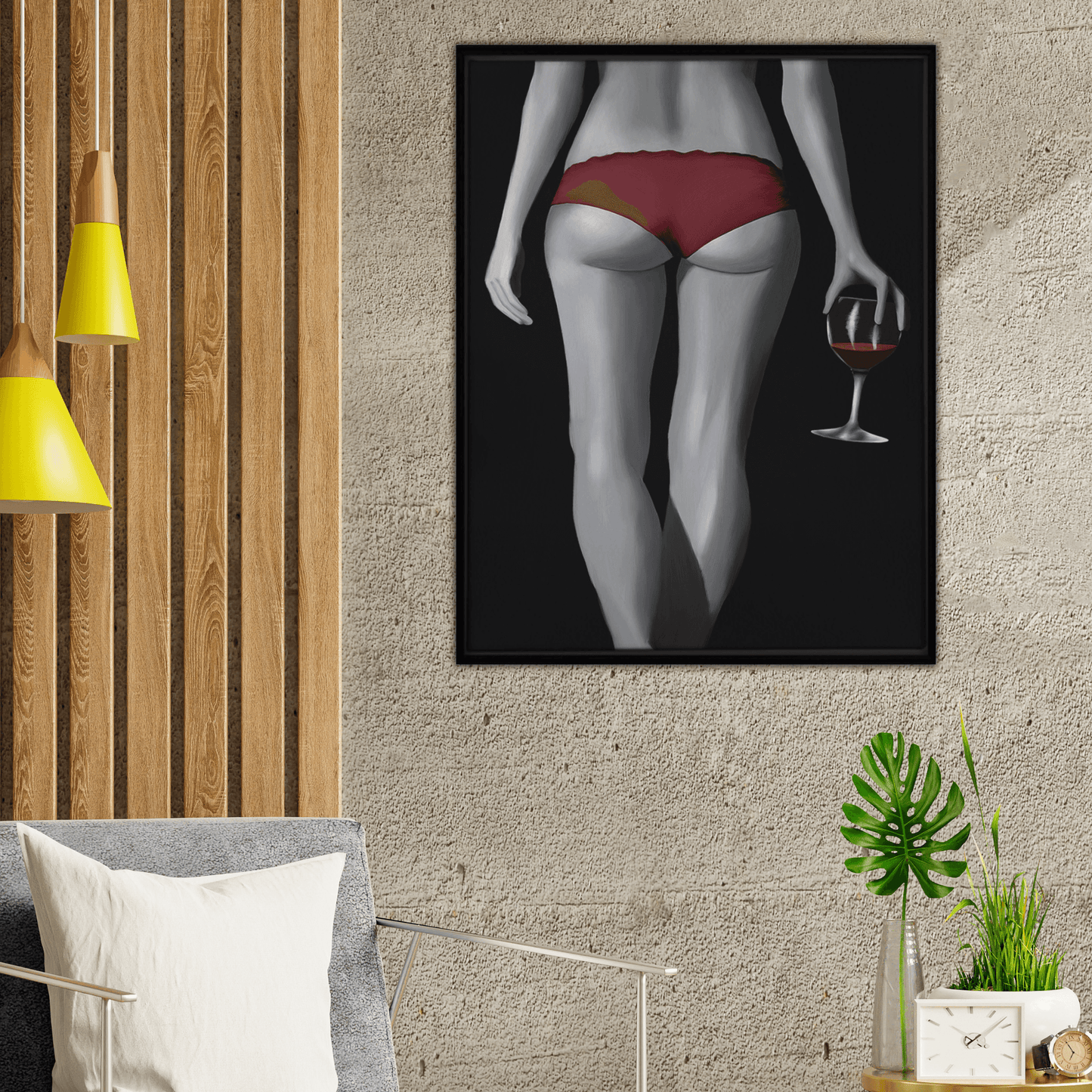 Contemporary Framed Foxy Art Print In Multi-Colour