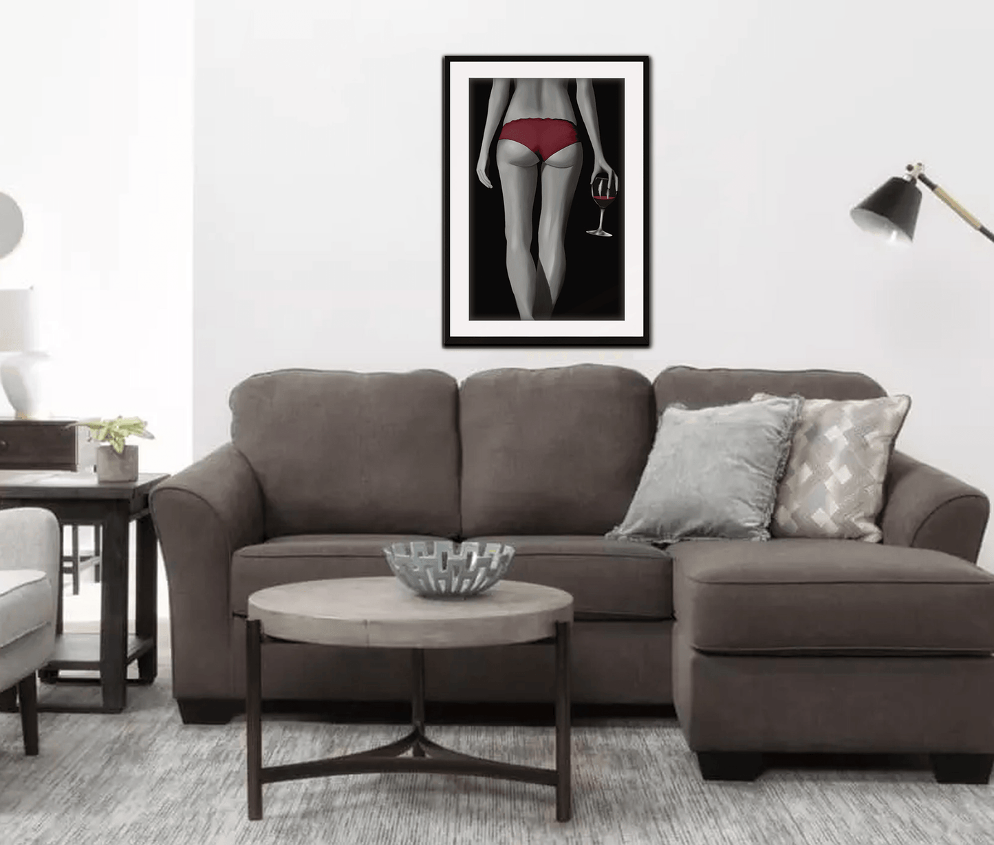 Contemporary Framed Foxy Art Print In Multi-Colour