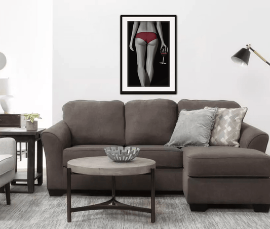 Contemporary Framed Foxy Art Print In Multi-Colour