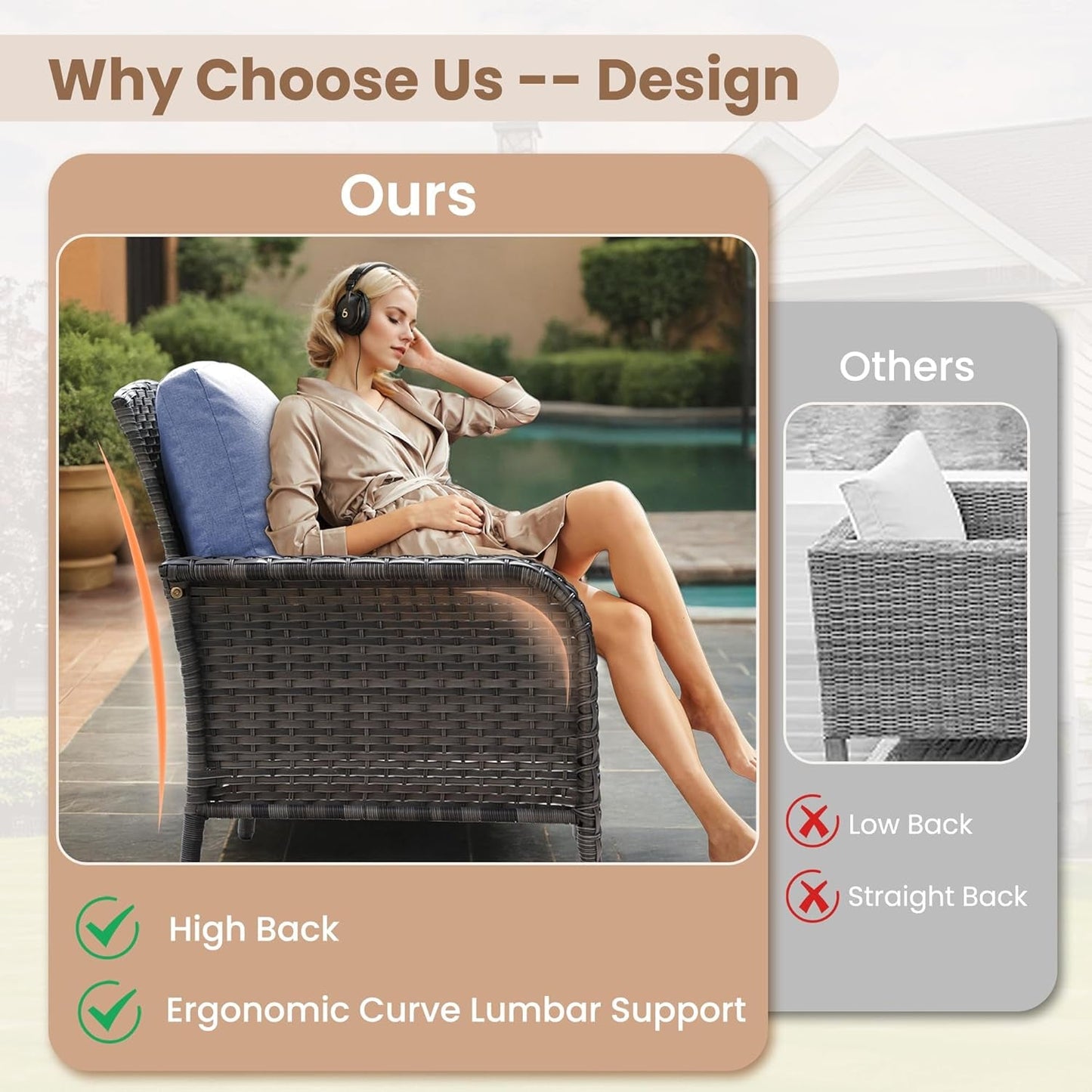 Stylish Outdoor Wicker Furniture Set with Comfortable Seating