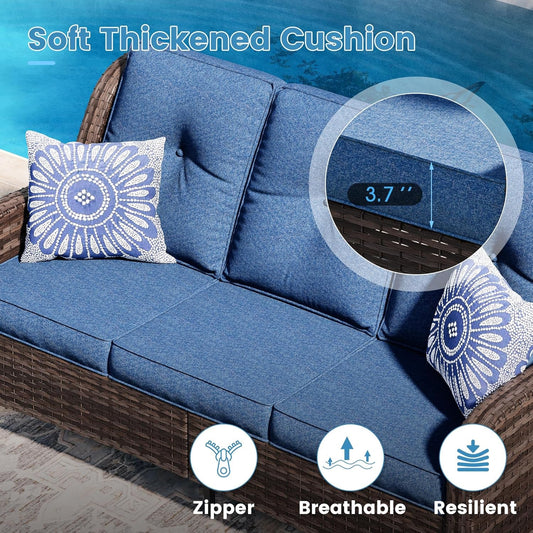 Outdoor Patio Furniture Set with Fire Pit Table