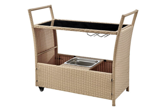 NNEKGE Balmain Outdoor Furniture Bar Cart (Natural)
