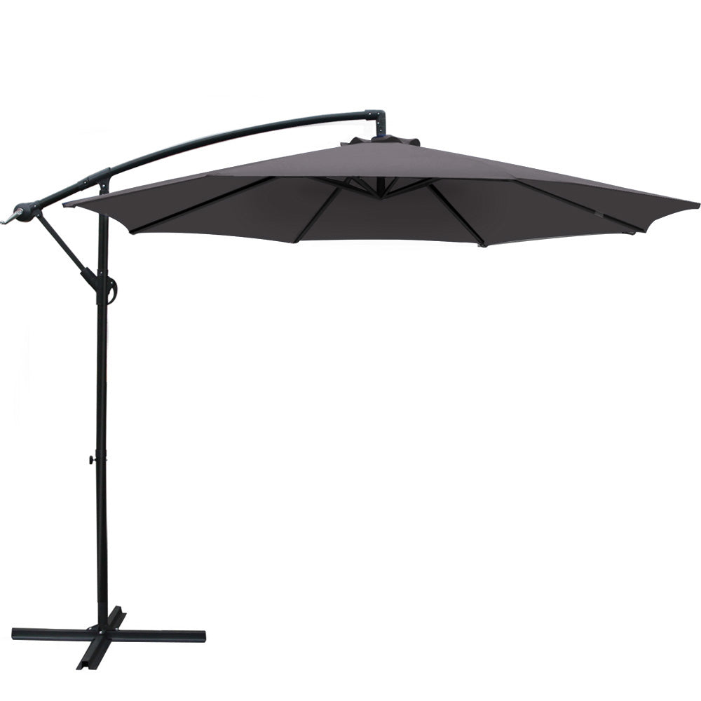 NNEDSZ 3M Outdoor Furniture Garden Umbrella Charcoal