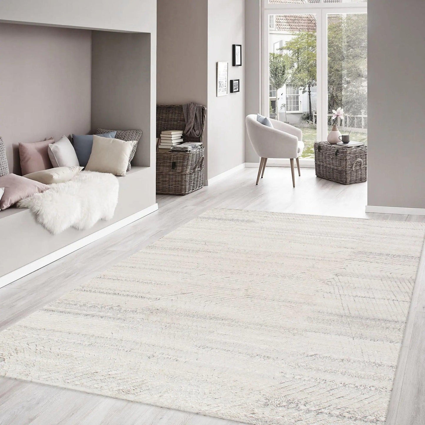 Canvello Modern Hand Tufted Wool Rug - 8'11" X 11'9"